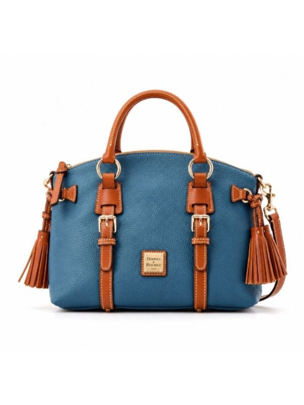Dooney & Bourke Bristol Satchel Celadon Blue Pebble Leather Crossbody NWT R2266